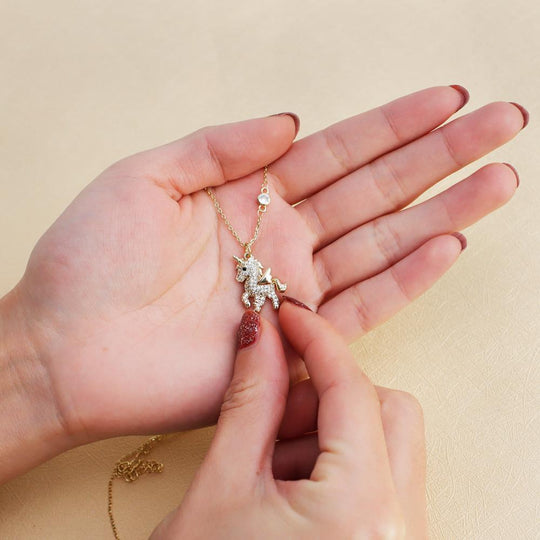 Birthday Gift for girl Shiny Diamond Unicorn Necklace Necklace for girl MelodyNecklace