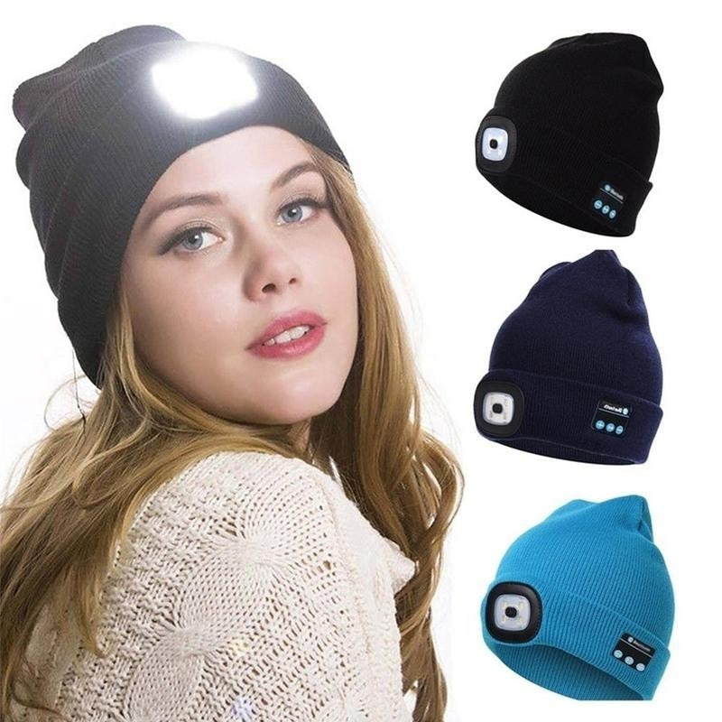 Rechargeable Winter LED Beanie Light - tree - Codlins