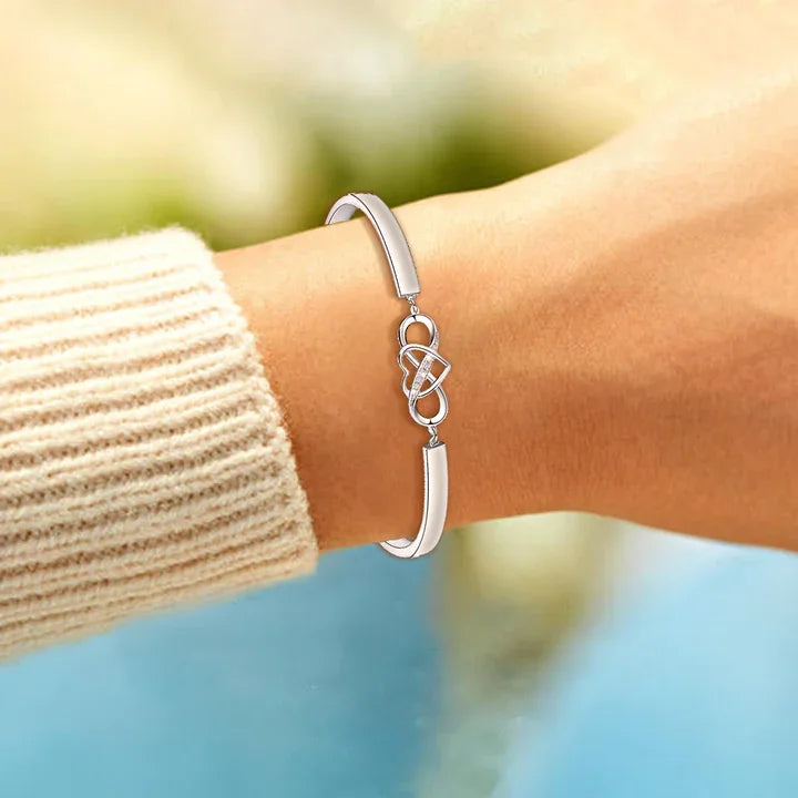 I Love You Until Infinity Runs Out Infinite Love Bangle Bracelet Warm Gift
