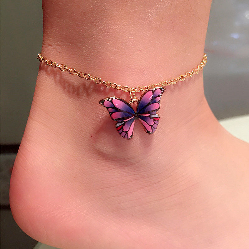 Dainty Butterfly Anklet Summer Beach Party Gift for Women Girls