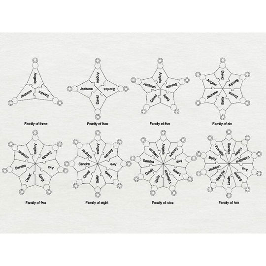 Christmas Family Gifts-Snowflake puzzle necklace or keychain Mangacas