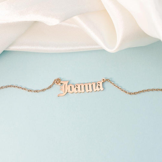 Christmas Gift Classic Font Nameplate Necklace Necklace MelodyNecklace