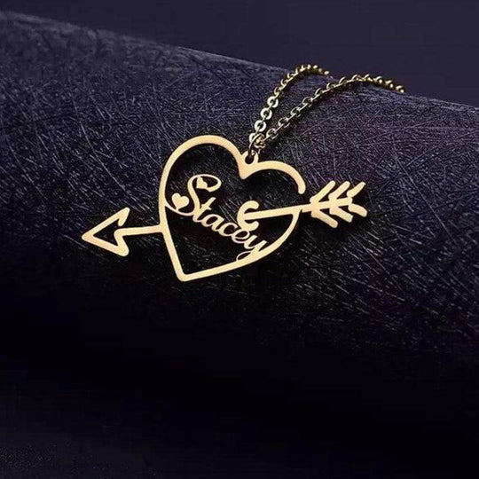 Christmas Gift Cupid Love Name Necklace Necklace MelodyNecklace