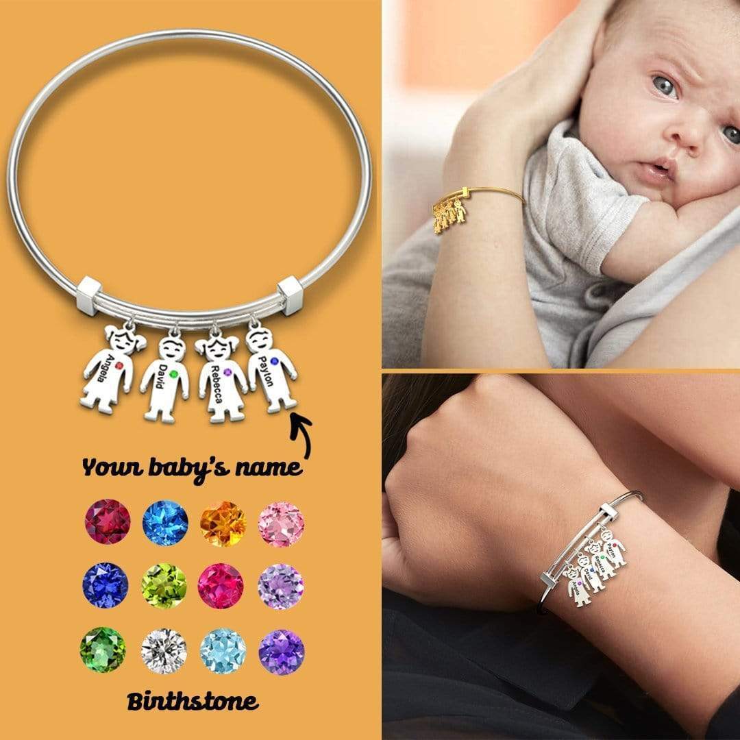 Christmas Gift Customized Family Kids Shape Charm Bracelet Bracelet For Woman GG