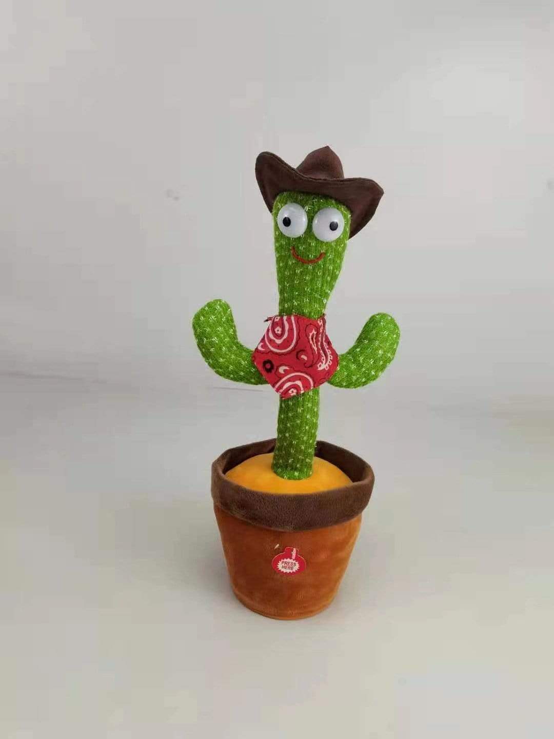 Christmas Gift Dancing Glitter Cactus Plush Toy -  Electronic Shake Dancing Funny Toys Cowboy Other Accessories MelodyNecklace