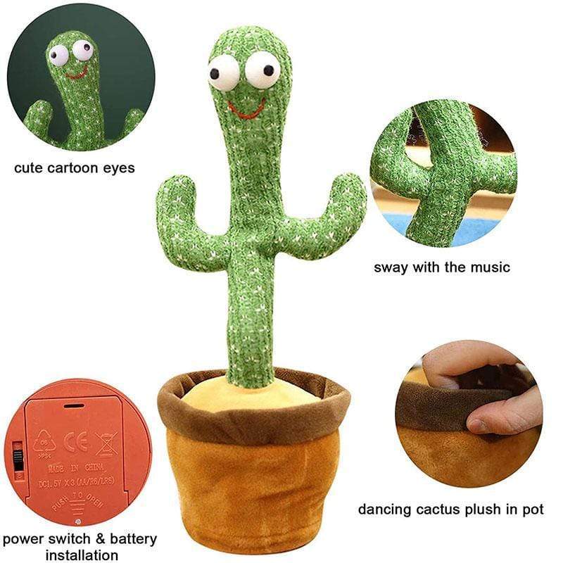Christmas Gift Dancing Glitter Cactus Plush Toy -  Electronic Shake Dancing Funny Toys Other Accessories MelodyNecklace