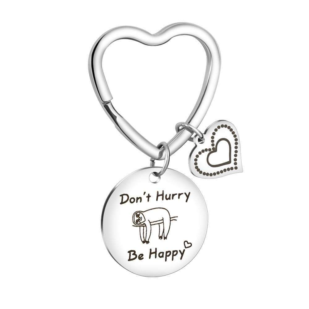 Christmas Gift Don't Worry Be Happy Keychain MelodyNecklace
