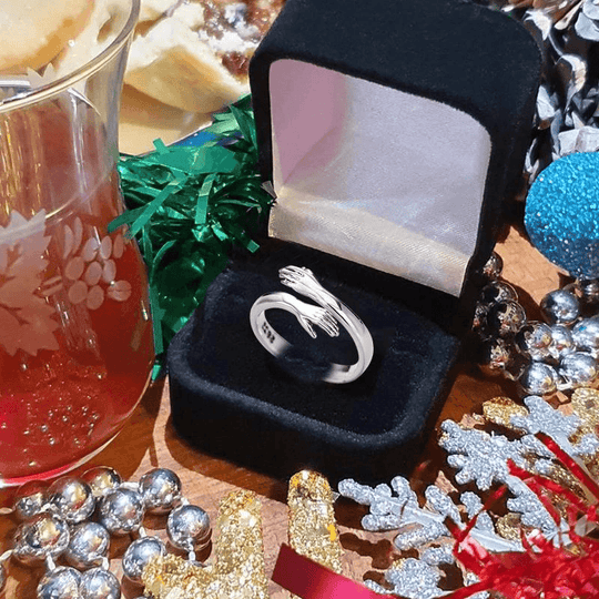 Christmas Gift Hug Ring Ring MelodyNecklace