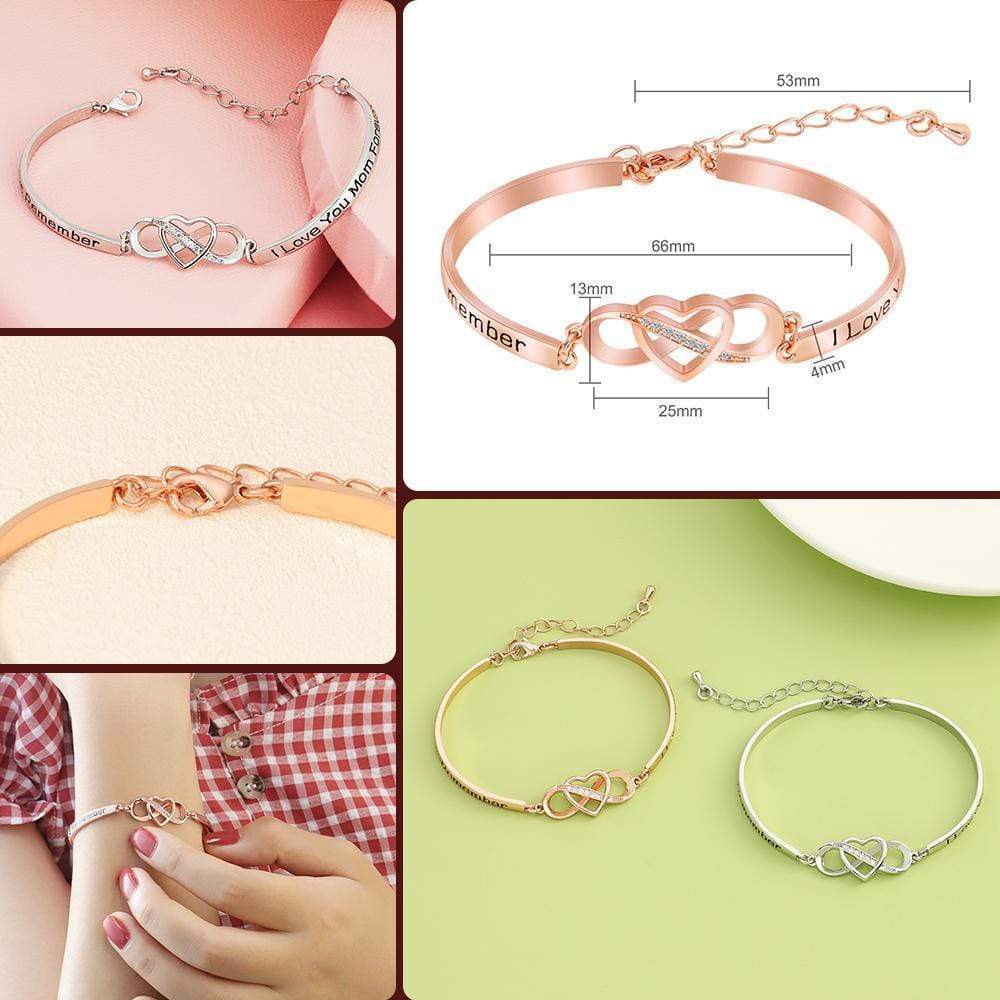 Christmas Gift Infinite love bracelet for Mom-Crystal inlaid-Real stock Bracelet For Woman GG