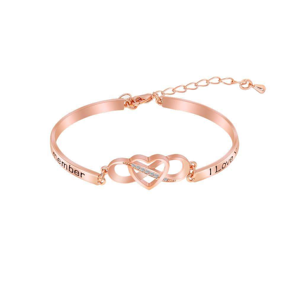 Christmas Gift Infinite love bracelet for Mom-Crystal inlaid-Real stock Rose Gold / Sterling silver Bracelet For Woman GG
