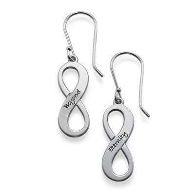 Christmas Gift Infinity Earrings in Sterling Silver Earring MelodyNecklace