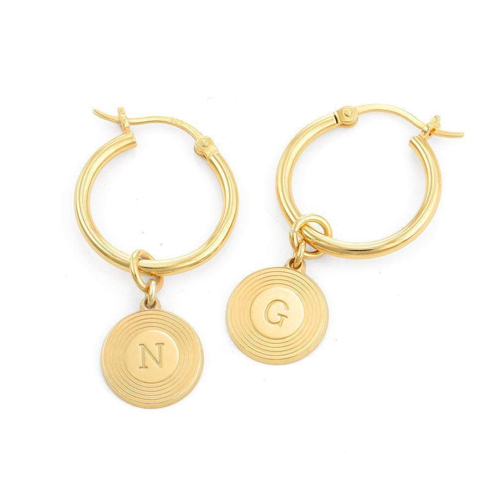 Christmas Gift Odeion Initial Earrings Gold Earring MelodyNecklace