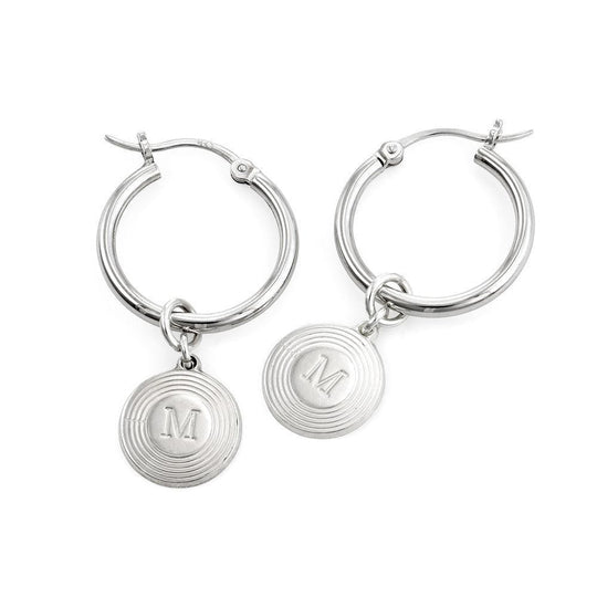 Christmas Gift Odeion Initial Earrings Silver Earring MelodyNecklace