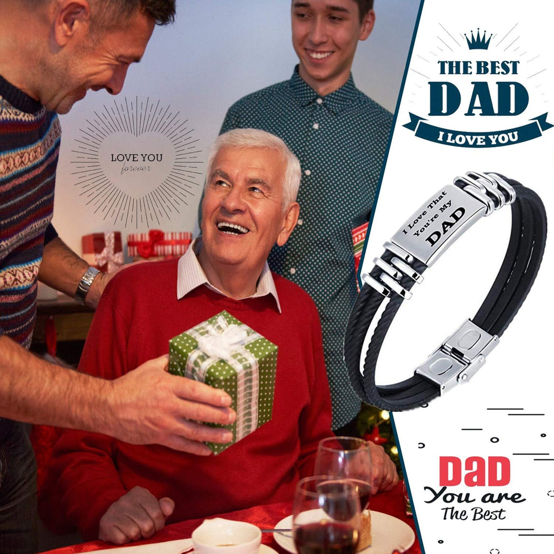 Christmas Gift Personalized Bracelet Leathe Bracelet for Men Boyfriend Father Husband Bracelet For Man MelodyNecklace