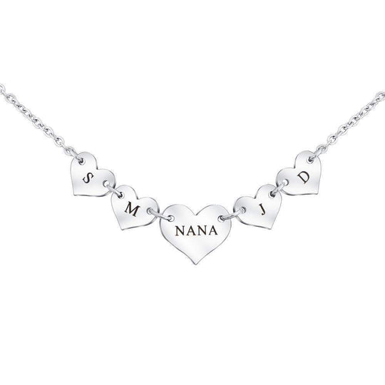 Christmas Gift Personalized Engraved Name Stainless Steel Heart Necklace Normal Mom Necklace MelodyNecklace