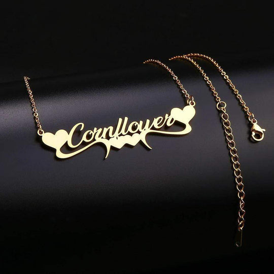 Christmas Gift Personalized Heart or Crown Name Necklaces Sparkling Necklace MelodyNecklace