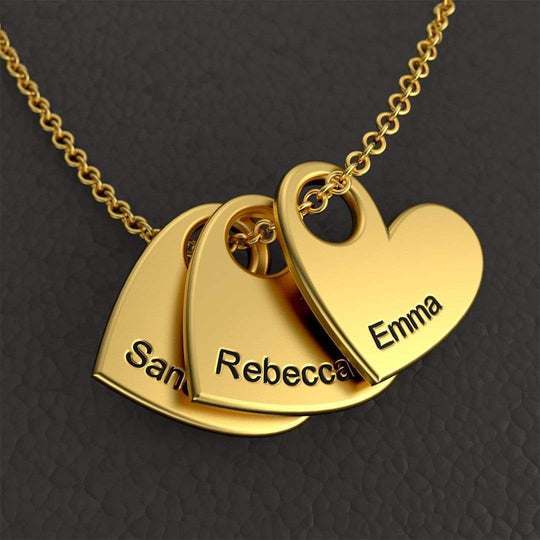 Christmas Gift Personalized Love Heart Pendant Necklace Mom Necklace MelodyNecklace