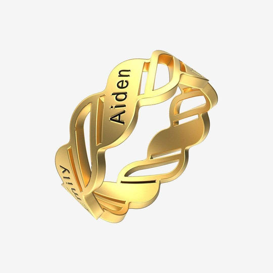Christmas Gift Personalized Multiple Name Ring 925 sterling silver / Gold Ring MelodyNecklace