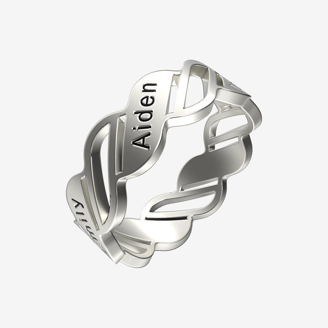 Christmas Gift Personalized Multiple Name Ring 925 sterling silver / Silver Ring MelodyNecklace