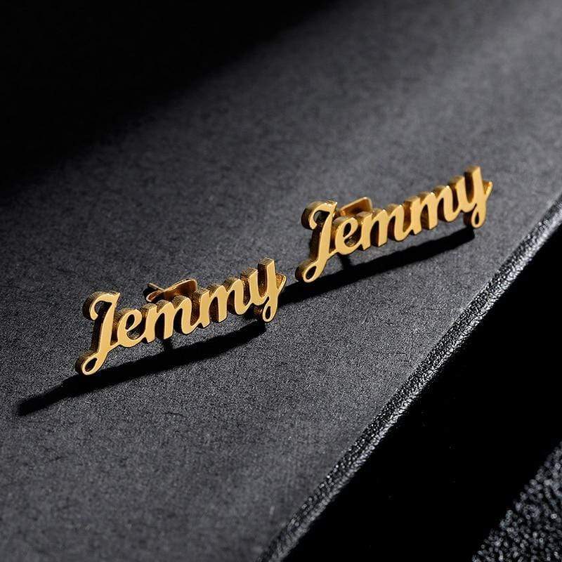 Christmas Gift Personalized Name Stud Earring Earring MelodyNecklace