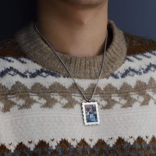 Christmas Gift Personalized Photo Frame Necklace Myron Necklace MelodyNecklace