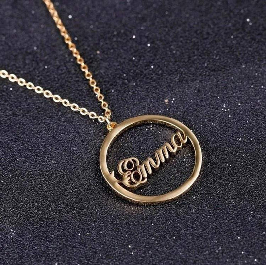 Christmas Gift Personalized Round Pendant Necklace Sparkling Necklace MelodyNecklace