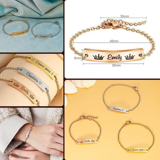 Christmas Gift Personalized symbol and name chain bracelet Bracelet For Woman GG