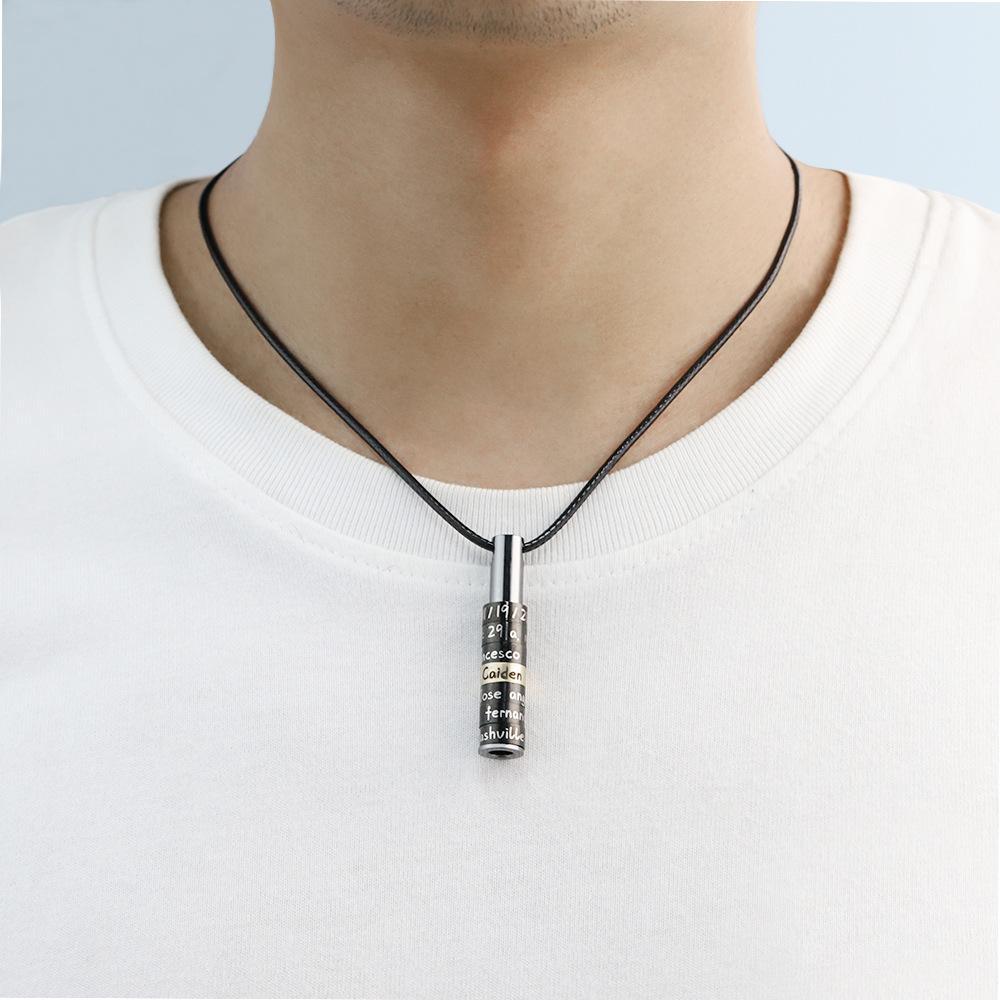 Christmas Gift Personalized whistle-type bar necklace for men Necklace for man MelodyNecklace