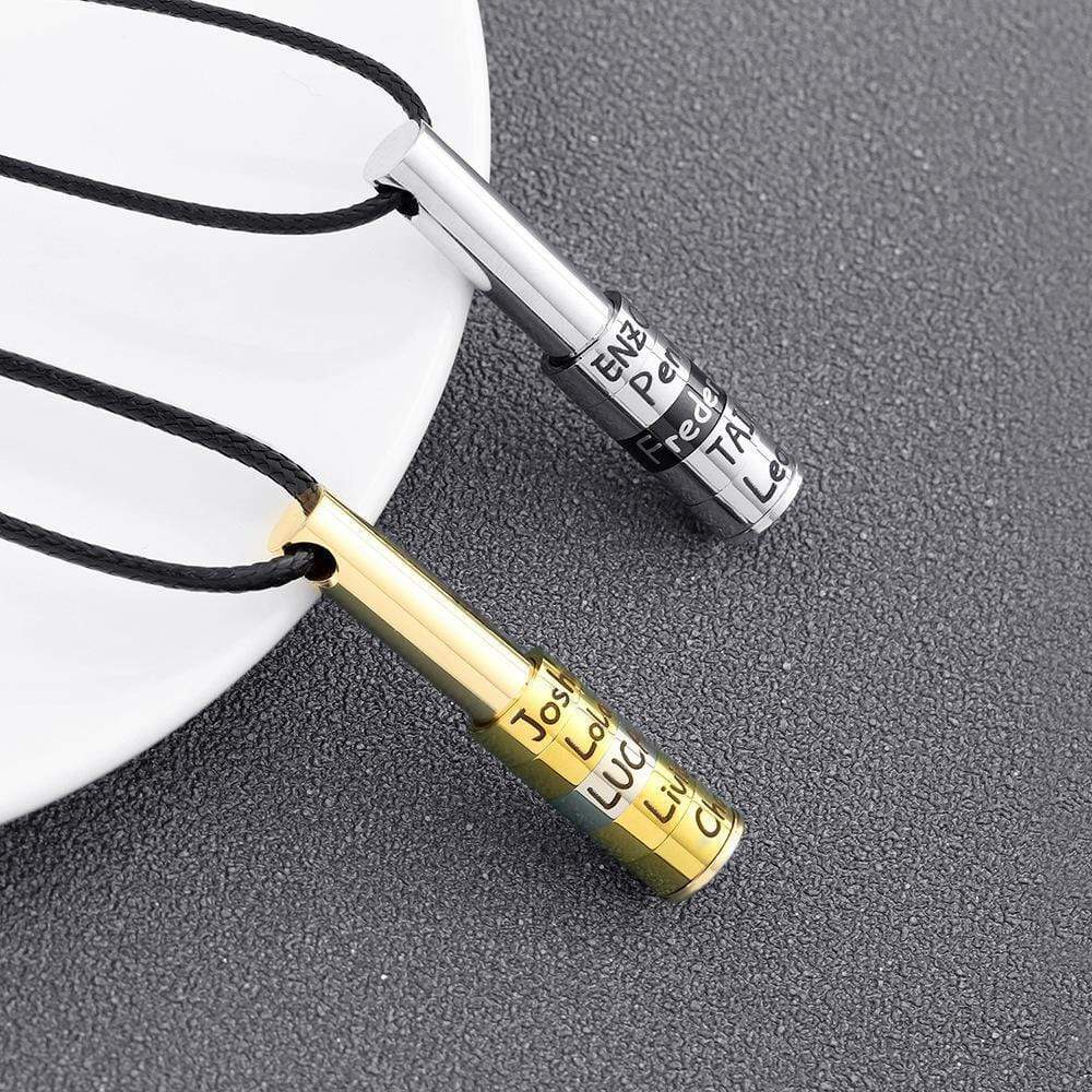 Christmas Gift Personalized whistle-type bar necklace for men Silvery Necklace for man MelodyNecklace