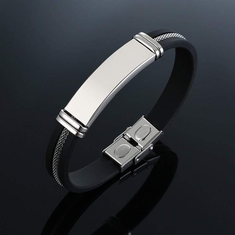 Christmas Gift Punk Wristband Stylish Casual Bangle BS-108BS / 19.5cm 7.67 inches Bracelet For Man MelodyNecklace