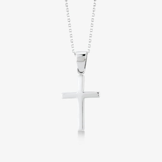 Cross Necklace in 14k Solid Gold 14k White Gold Necklace MelodyNecklace