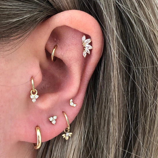Crown Piercing Earring Earrings MelodyNecklace