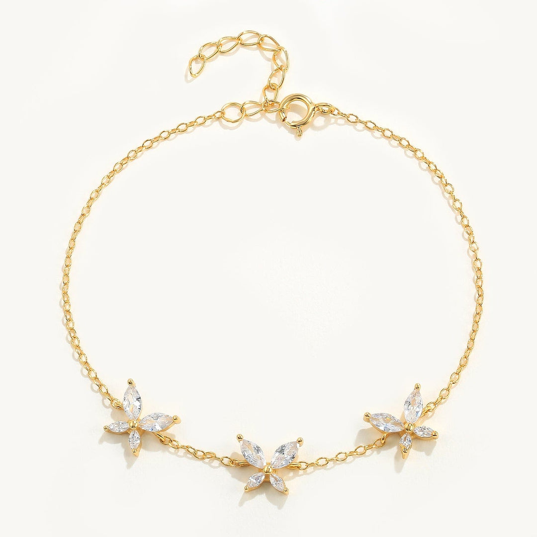 Crystals Butterfly Bracelets Gold MelodyNecklace