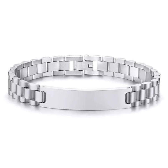 Custom Strap Link Bracelet Silver Bracelet For Man MelodyNecklace
