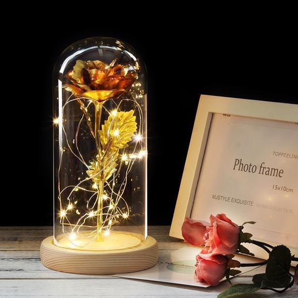 Enchanted Rose Night light Custom Text Rose LED Lamp Romantic Gift