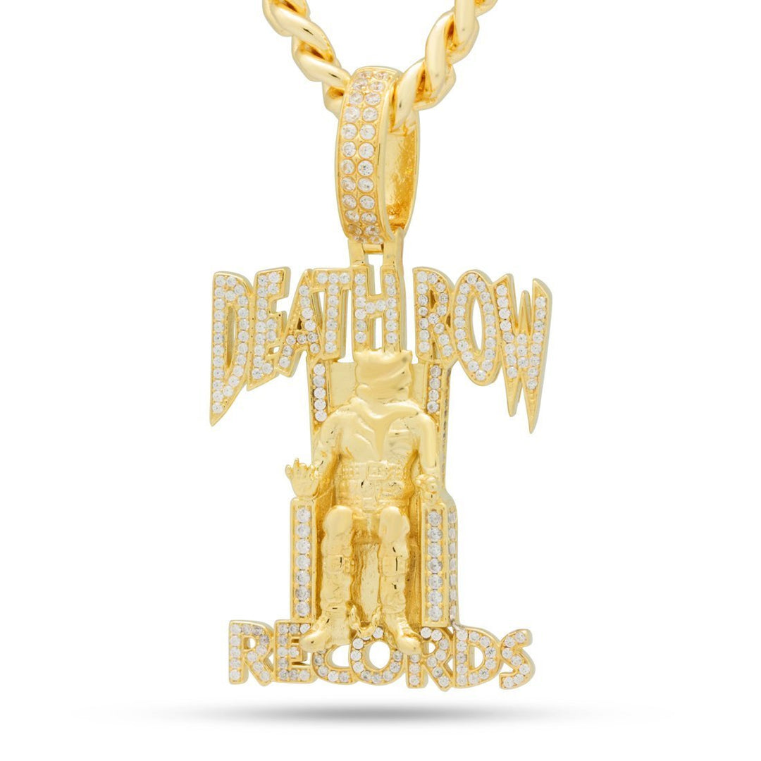 14K Gold / L Death Row Records x King Ice Iced Necklace NKX14134