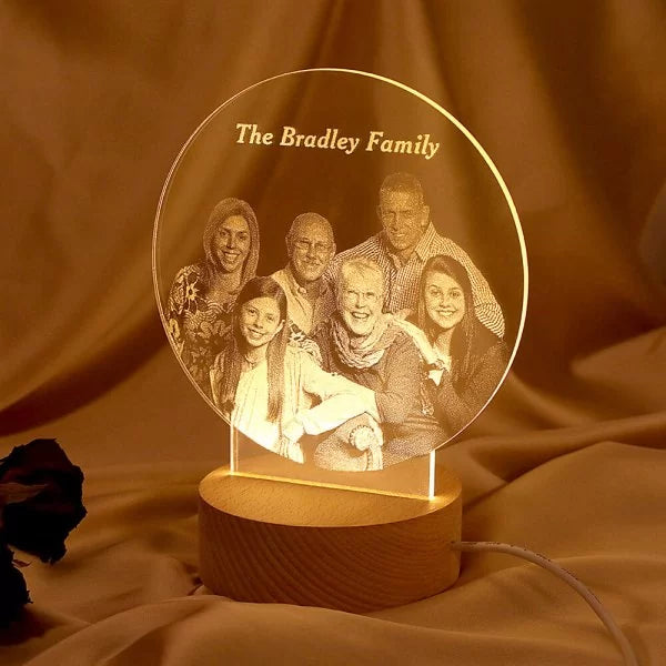 Personalized Photo Night Light 3D Illusion Lamp for Family