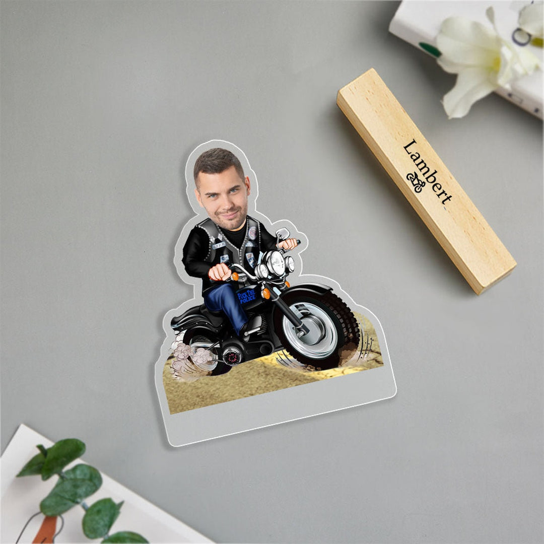 Personalized Funny Face Night Light Motorcycle LED Lamp Home Decor
