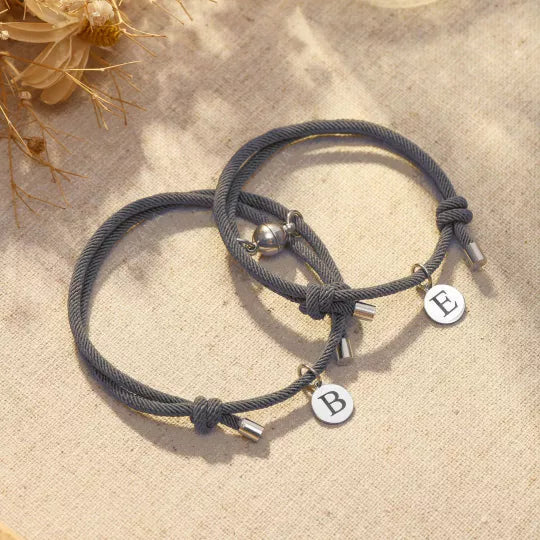 Personalized Couple Magnetic Bracelet Set Love Matching Bracelet