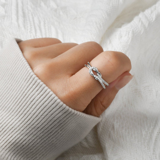 To My Daughter S925 Infinity Love Knot Ring Birthday Gifts for Daughter
