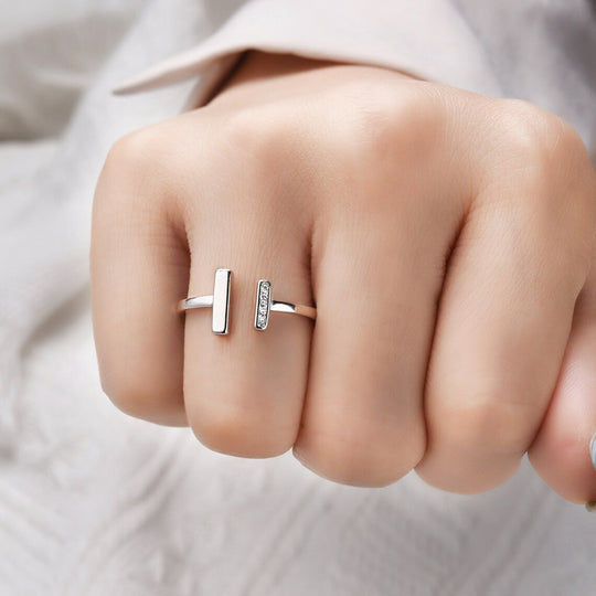 To My Daughter-S925 Thick And Thin In Life Minimalist Ring Birthday Gifts for Daughter