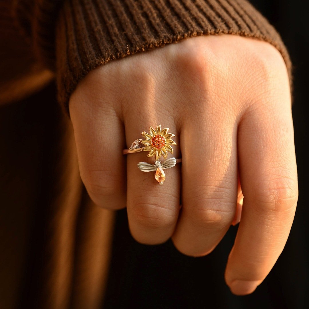 For Daughter - Sunflower Fidget Ring