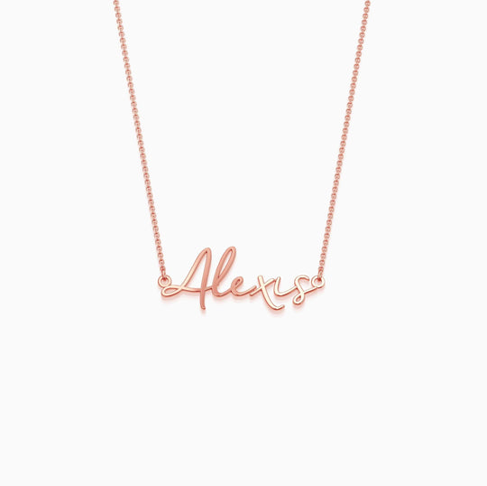 Fairy Name Necklace 18k Rose Gold Plated Necklace MelodyNecklace