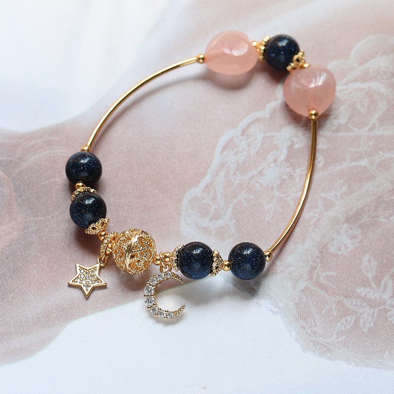Female Lucky Career-Help Moonstone Crystal Bracelet Blue Bracelet For Woman MelodyNecklace