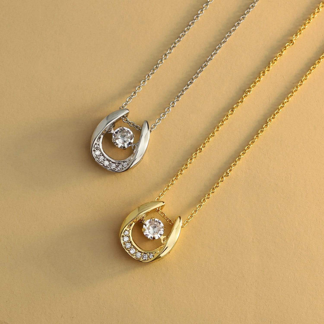 Flexible Beating Heart Diamond Necklace Sparkling Necklace MelodyNecklace