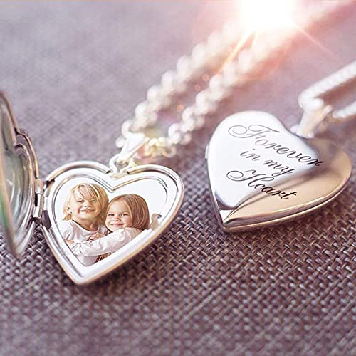 "Forever in My Heart" Locket Necklace That Holds Pictures Myron Necklace Visit the PicturesOnGold.com Store