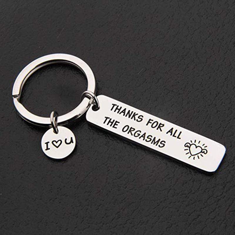 Funny Engraving keychain for couples - Creative Gift Keychain MelodyNecklace
