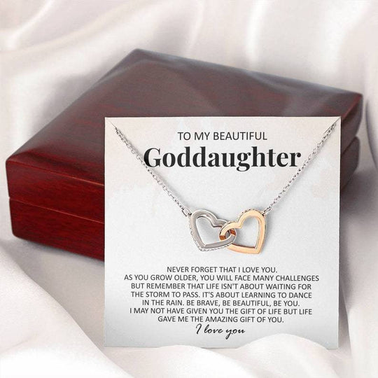 Goddaughter Necklace From Godmother-To My Goddaughter Baptism Gift God Necklace MelodyNecklace