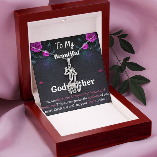 Godmother gift - Godparents gift | Giraffes God Necklace ShineOn Fulfillment