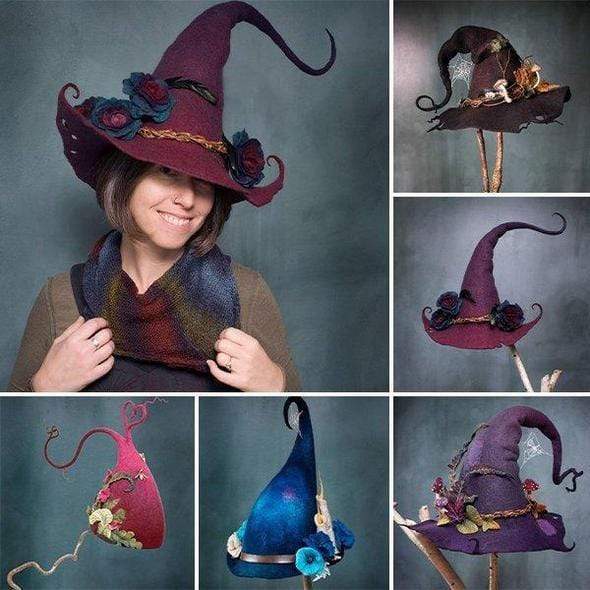 Halloween Party Felt Witch Hats ALL STYLES Other Accessories Honeyjewelry